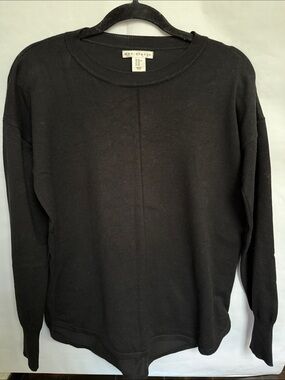 Max Studio Ladies Black Crewneck Sweater